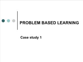 Bài giảng Problem based learning