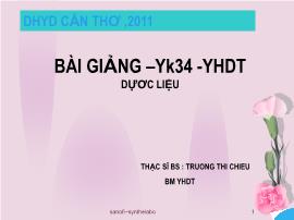 Bài giảng Thuốc y học cổ truyền