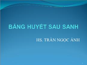 Băng huyết sau sanh