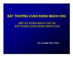 Bất thường cung động mạch chủ: Hẹp eo động mạch chủ và đứt đoạn cung động mạch chủ