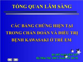 Các bằng chứng hiện tại trong chẩn đoán và điều trị bệnh kawasaki ở trẻ em