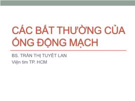 Các bất thường của ống động mạch