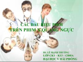 Các dấu hiệu phổi trên phim x.quang ngực