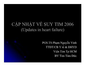 Cập nhật về suy tim 2006 (updates in heart failure)