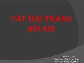 Cắt đại tràng nôi soi