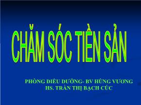 Chăm sóc tiền sản