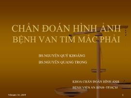 Chẩn đoán hình ảnh bệnh van tim mắc phải