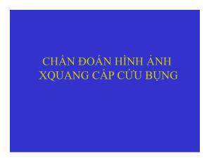 Chẩn đoán hình ảnh X quang cấp cứu bụng