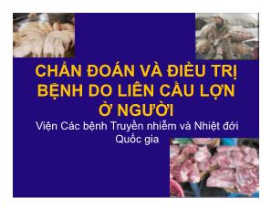 Chẩn đoán và điều trị bệnh do liên cầu lợn ở người