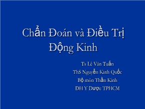 Chẩn đoán và điều trị động kinh