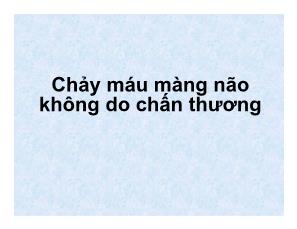 Chảy máu màng não không do chấn thương