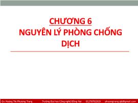 Chương 6: Nguyên lý phòng chống dịch