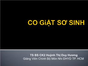 Co giật sơ sinh