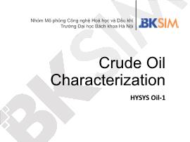 Crude oil characterization