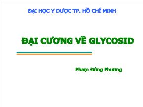 Đại cương về glycosid