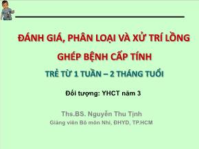 Đánh giá, phân loại và xử trí lồng ghép bệnh cấp tính