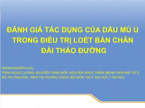 Đánh giá tác dụng của dầu mù u trong điều trị loét bàn chân đái tháo đường