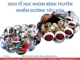 Dịch tễ học nhóm bệnh truyền nhiễm đường tiêu hóa