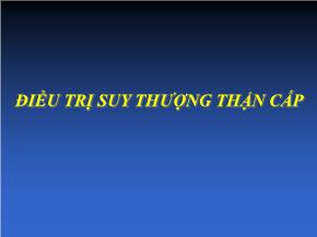 Điều trị suy thượng thận cấp