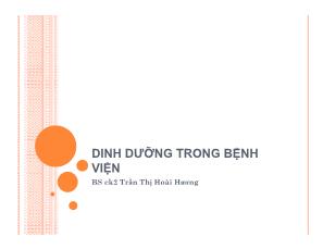 Dinh dưỡng trong bệnh viện