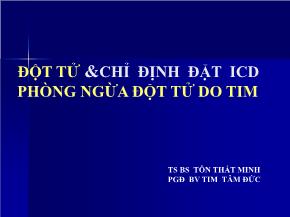 Đột tử và chỉ định đặt icd phòng ngừa đột tử do tim