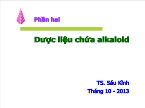 Dược liệu chứa alkaloid