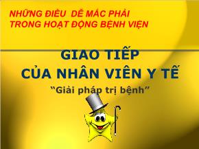 Giao tiếp của nhân viên y tế