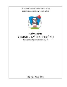 Giáo trình Vi sinh - Ký sinh trùng