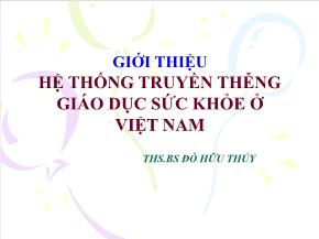 Hệ thống truyền thễng giáo dục sức khỏe ở Việt Nam