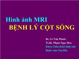 Hình ảnh mri bệnh lý cột sống