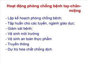 Hoạt động phòng chống bệnh tay - Chân - miệng