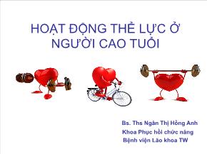 Hoạt động thể lực ở người cao tuổi