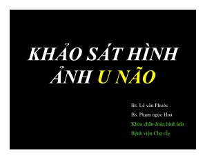 Khảo sát hình ảnh u não