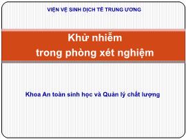 Khử nhiễm trong phòng xét nghiệm