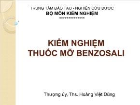 Kiểm nghiệm thuốc mỡ benzosali