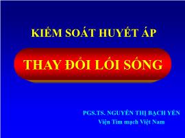 Kiểm soát huyết áp thay đổi lối sống