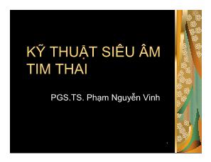 Kỹ thuật siêu âm tim thai