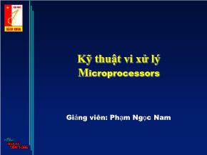 Kỹ thuật vi xử lý Microprocessors