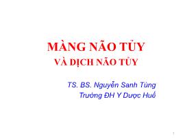 Màng não tủy và dịch não tủy