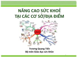 Nâng cao sức khoẻ tại các cơ sở địa điểm