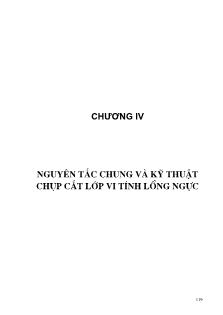 Nguyên tắc chung và kỹ thuật chụp cắt lớp vi tính lồng ngực