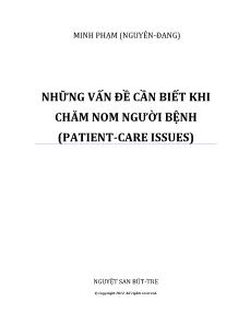 Những vấn đề cần biết khi chăm nom người bệnh (patient-Care issues)