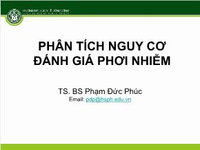 Phân tích nguy cơ đánh giá phơi nhiễm