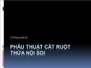 Phẫu thuật cắt ruột thừa nội soi