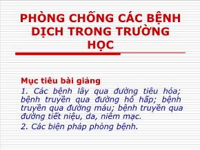 Phòng chống các bệnh dịch trong trường học