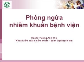 Phòng ngừa nhiễm khuẩn bệnh viện