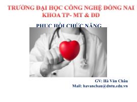 Phục hồi chức năng - Bài 7: Phục hồi chức năng bệnh nhân bỏng