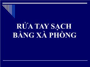 Rửa tay sạch bằng xà phòng