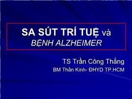 Sa sút trí tuệ và bệnh alzheimer