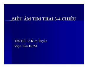 Siêu âm tim thai 3 - 4 chiều